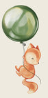 Fox Holding Balloon Nursery Plakat - Posterbox.no