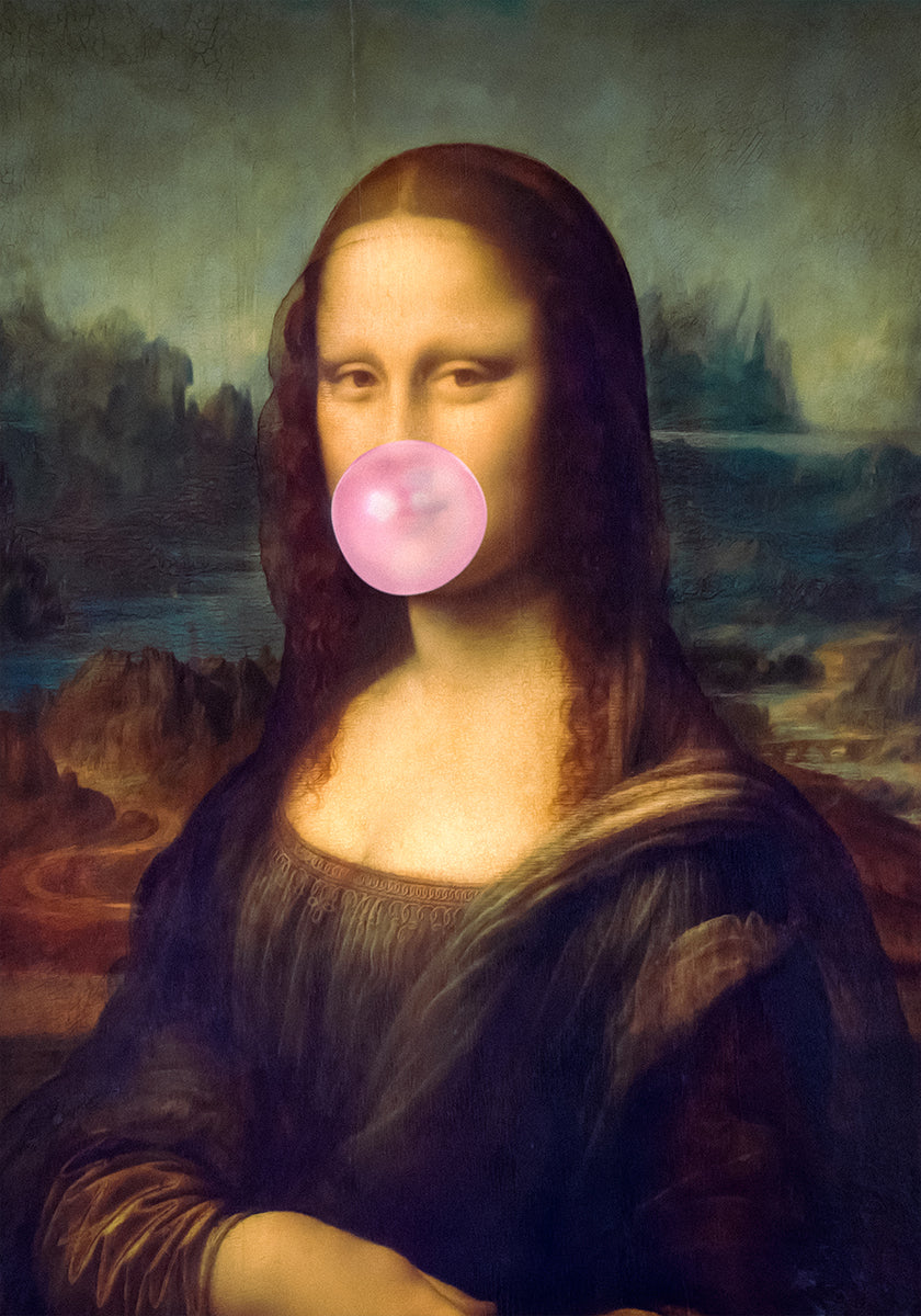 Mona Lisa Bubble Gum  Poster