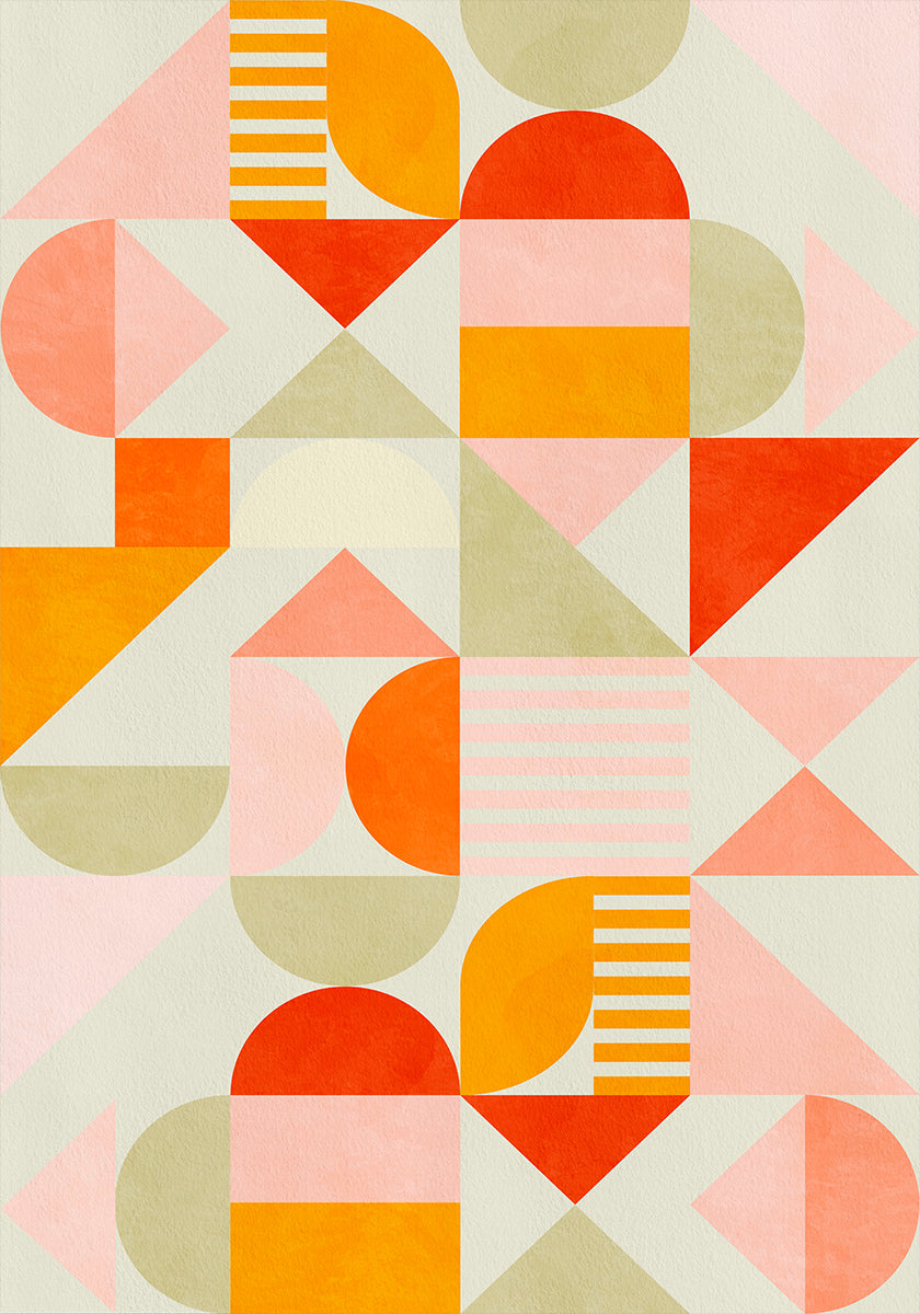 Bauhaus Fun Pastel Poster
