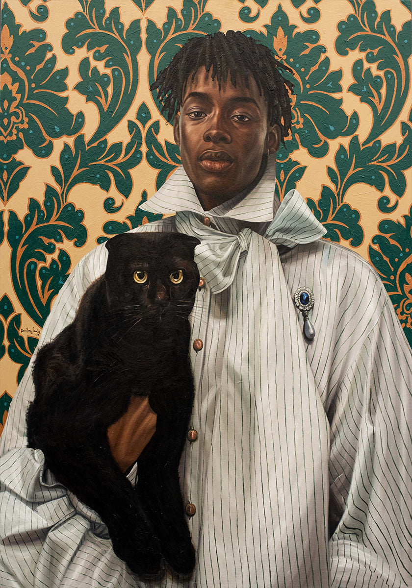 Gentleman with Cat Poster