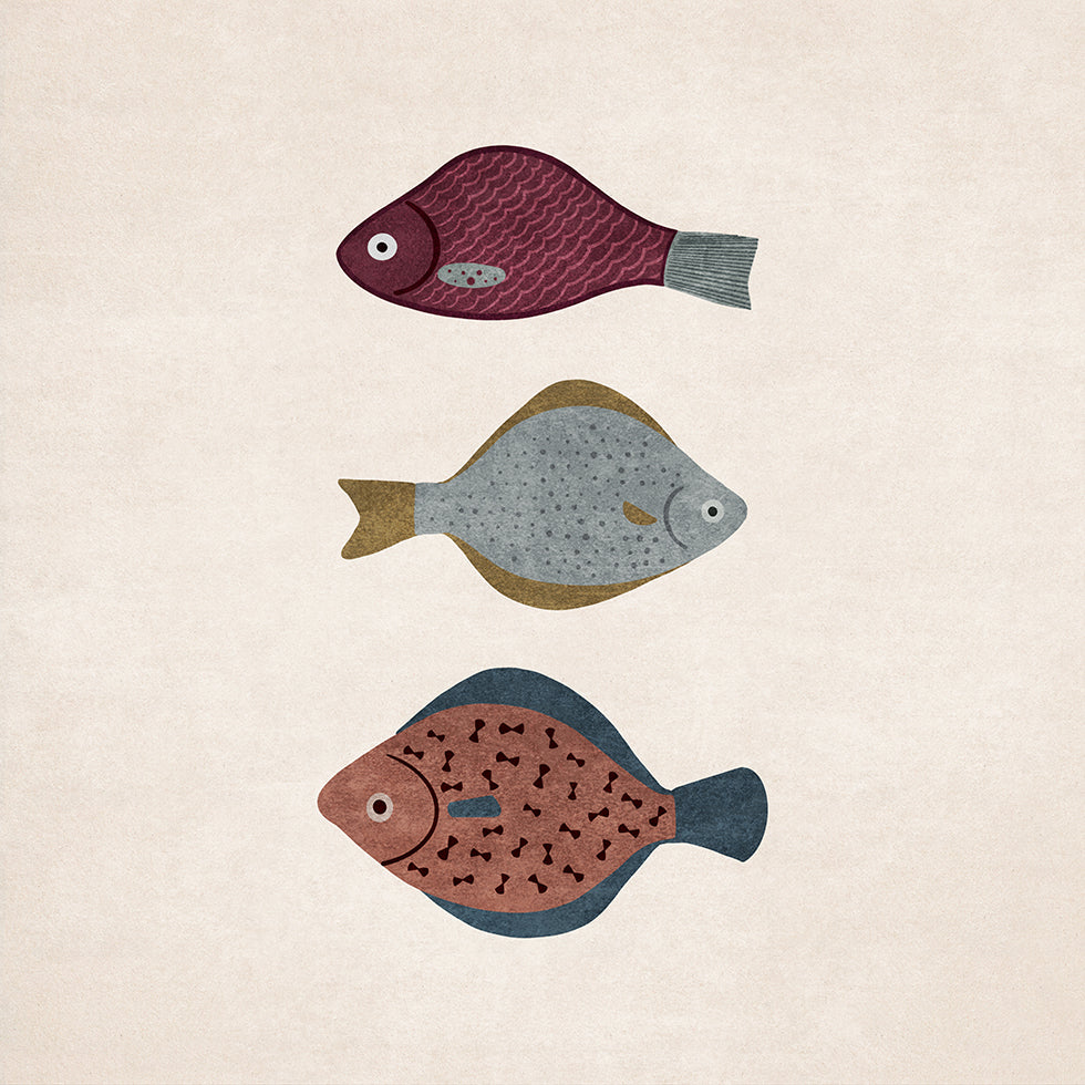 Trio of Fish Forms Poster