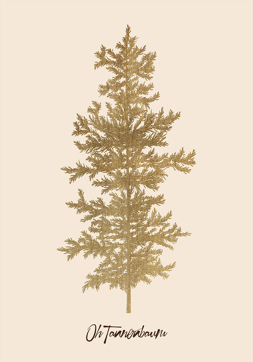 Oh Tannebaum (gold) Poster