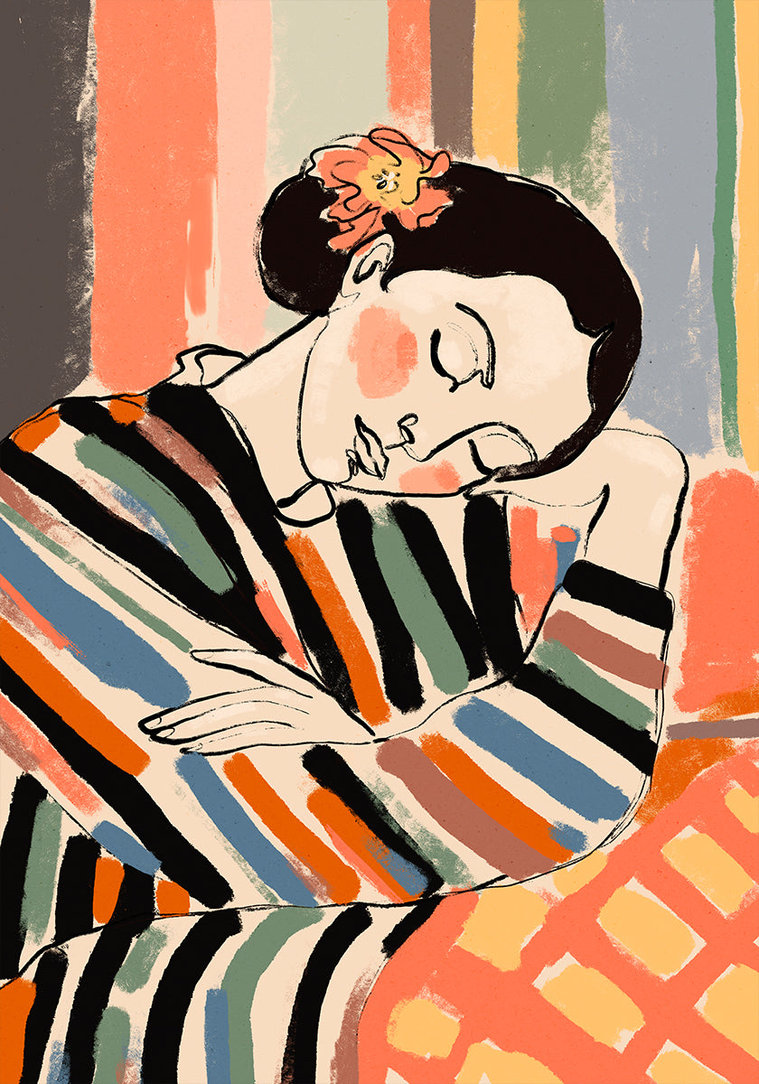 Striped Serenity Poster