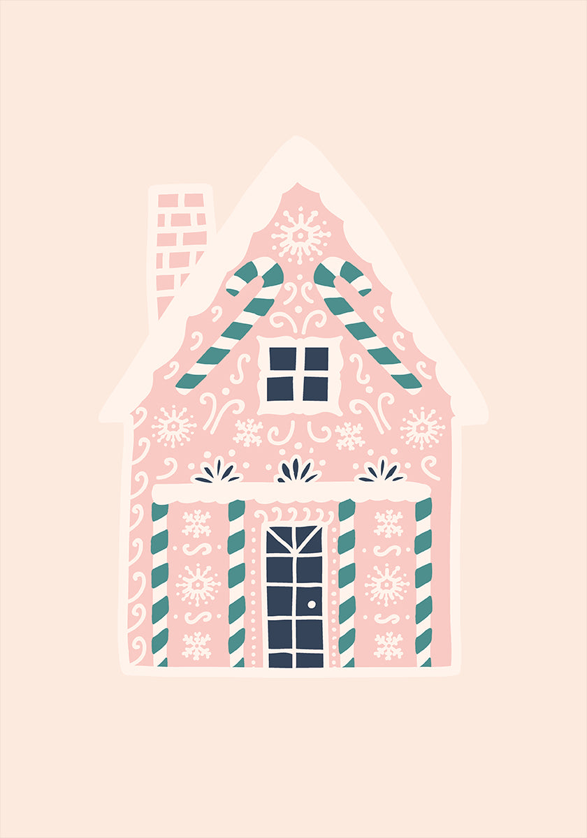 Christmas Gingerbread House Poster