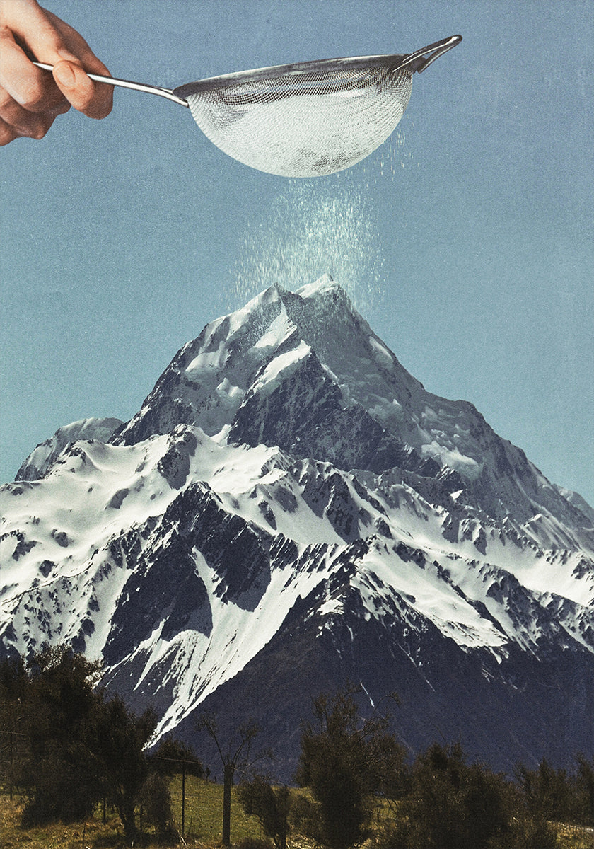 Sifted Summit - Snow Sugar on Mountain Peak Poster