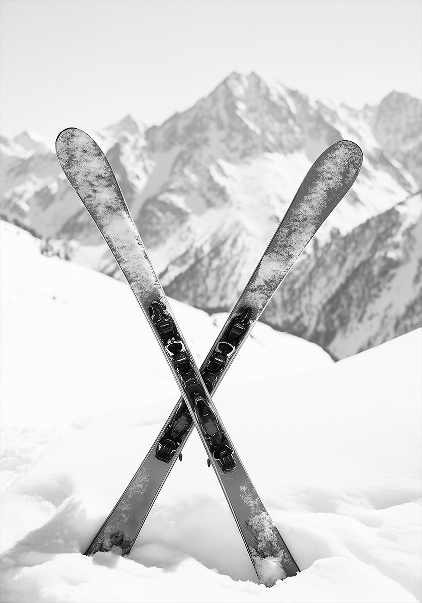 Skies Apls Black and White Poster
