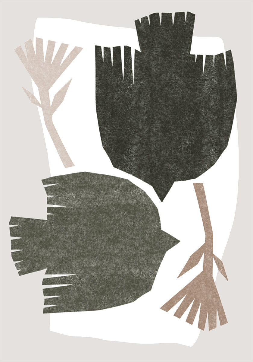 Abstract Birds Flight Poster