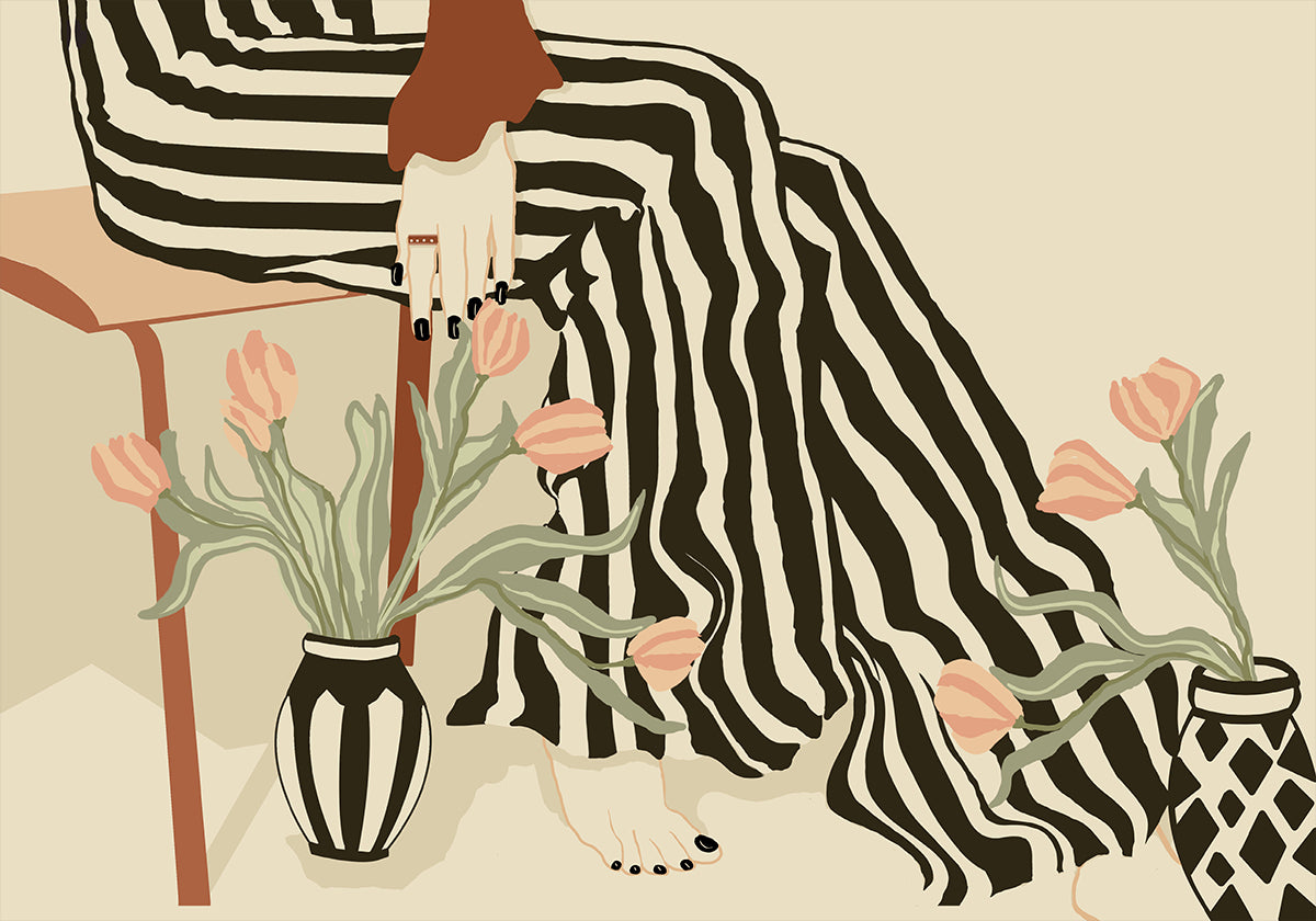 Tulips By My Feet Poster