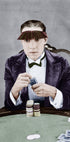Gambler at Card Table Vintage Plakat - Posterbox.no