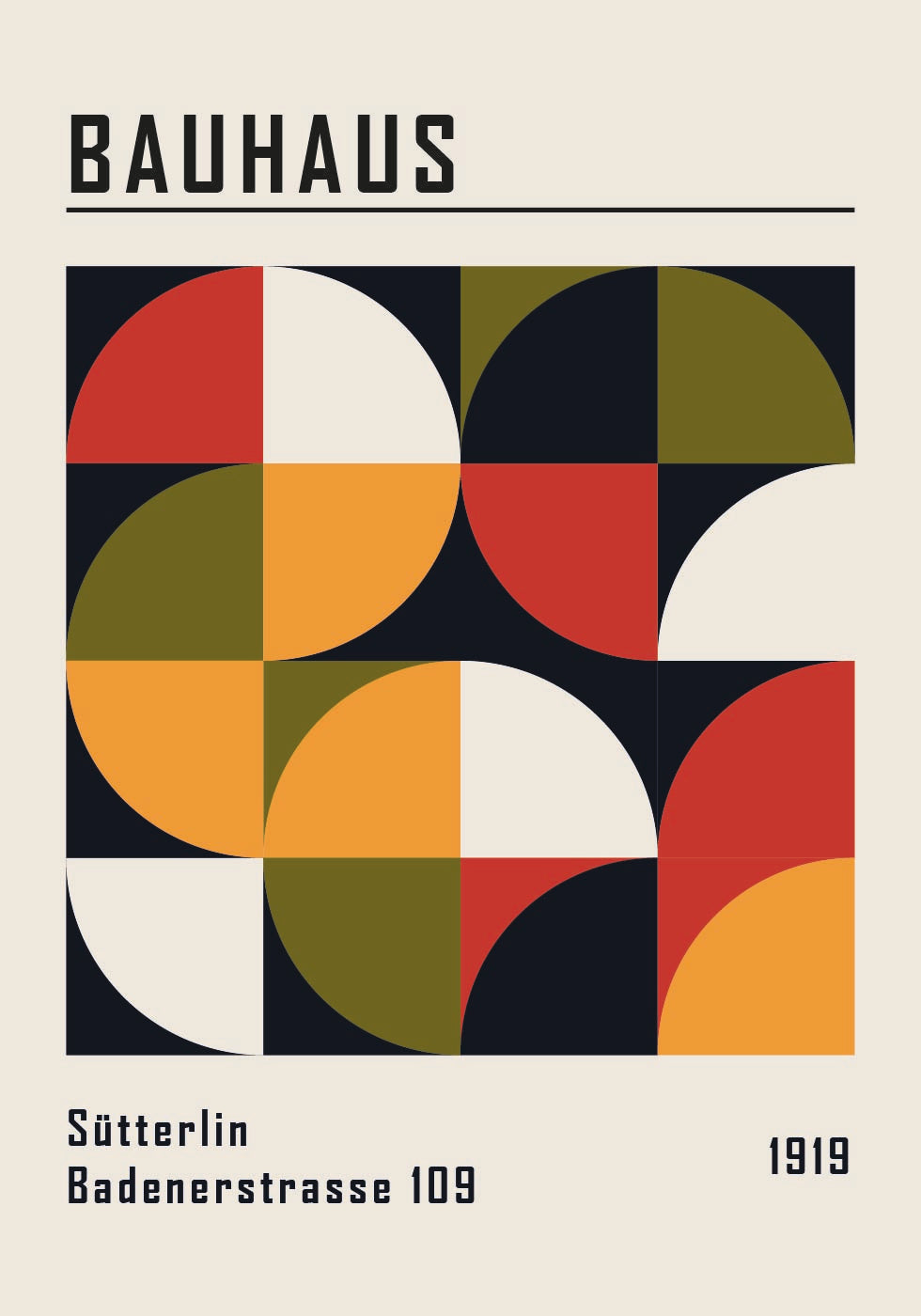 Bauhaus Sütterlin Badenerstrasse No.1  Poster