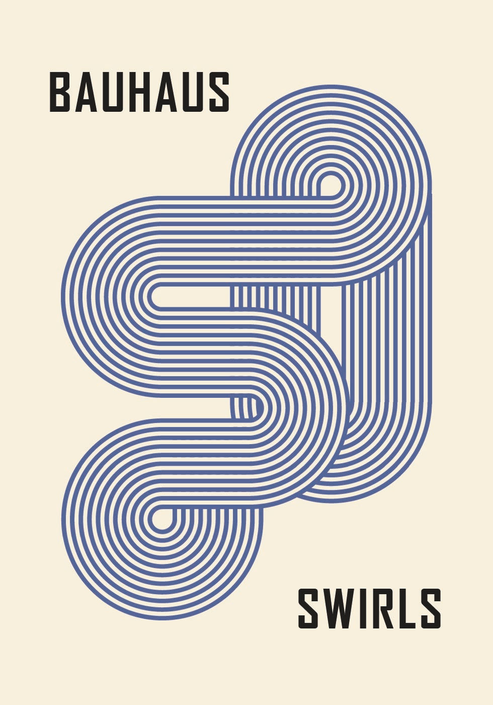 Bauhaus Swirls Poster