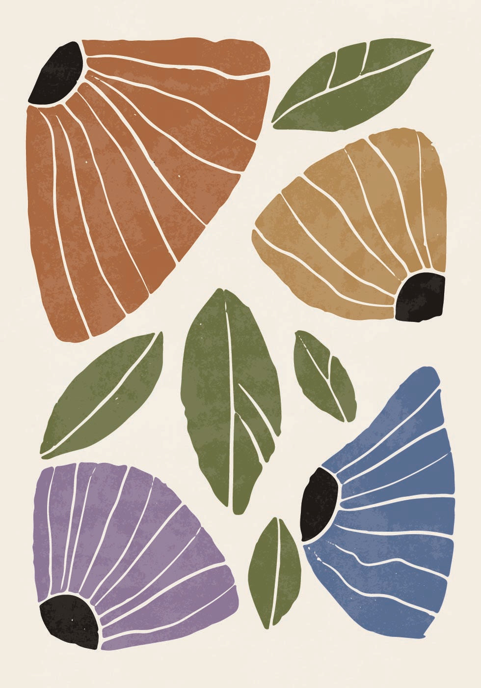 Abstract Flowers Poster