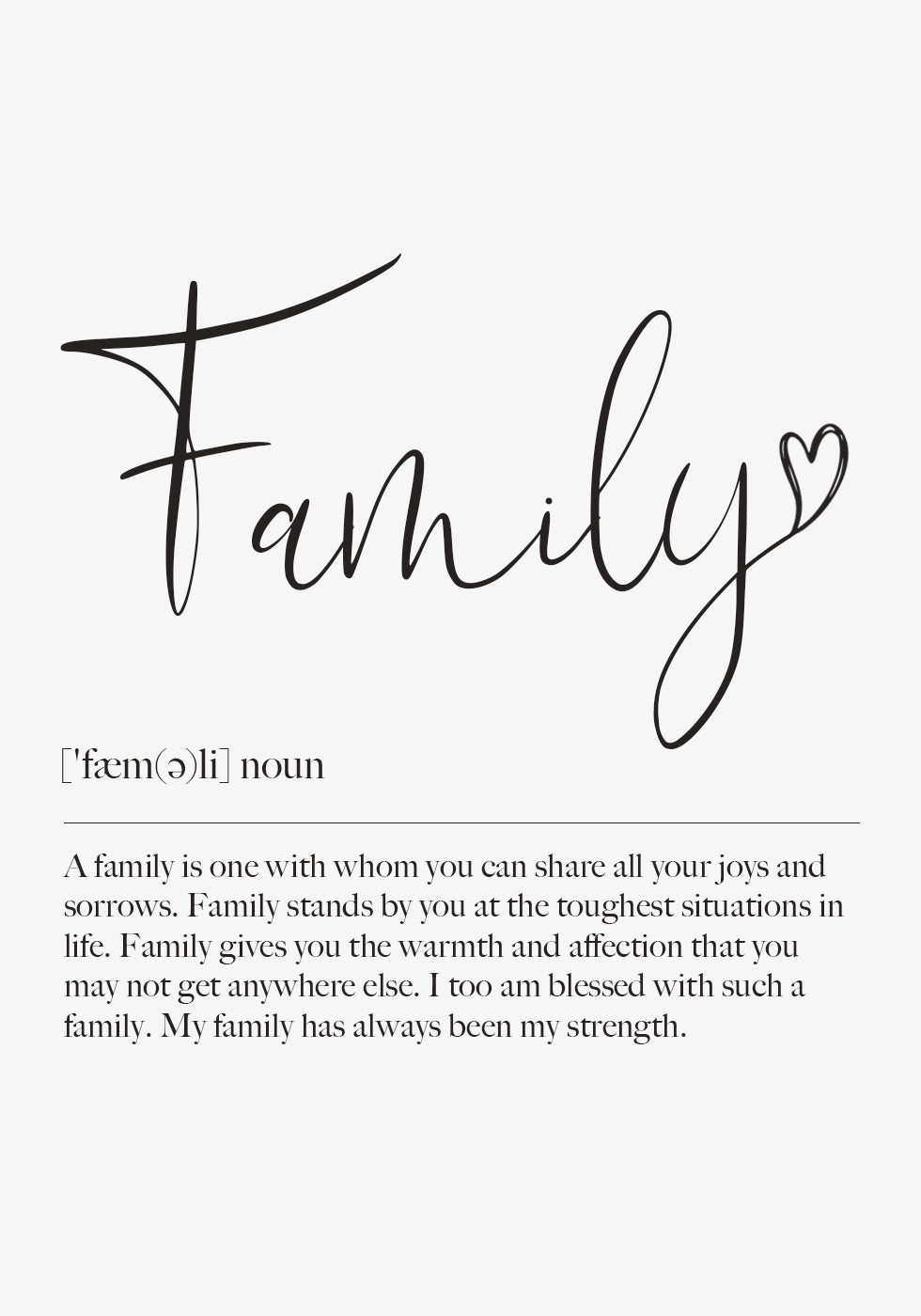 Family Definition Poster