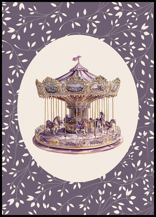 Carousel, Vintage Merry-Go-Round Poster