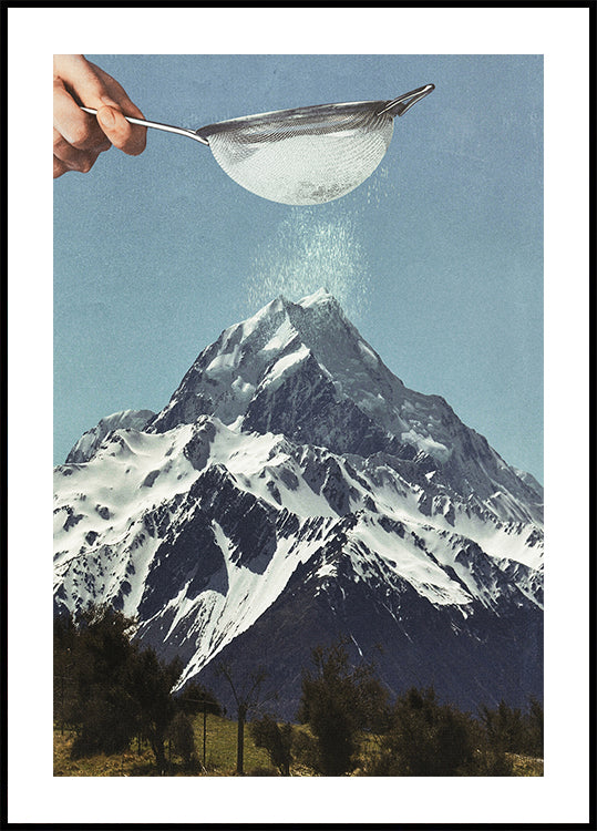 Sifted Summit - Snow Sugar on Mountain Peak Poster