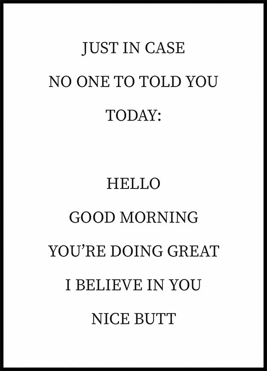 Just In Case motivation Poster