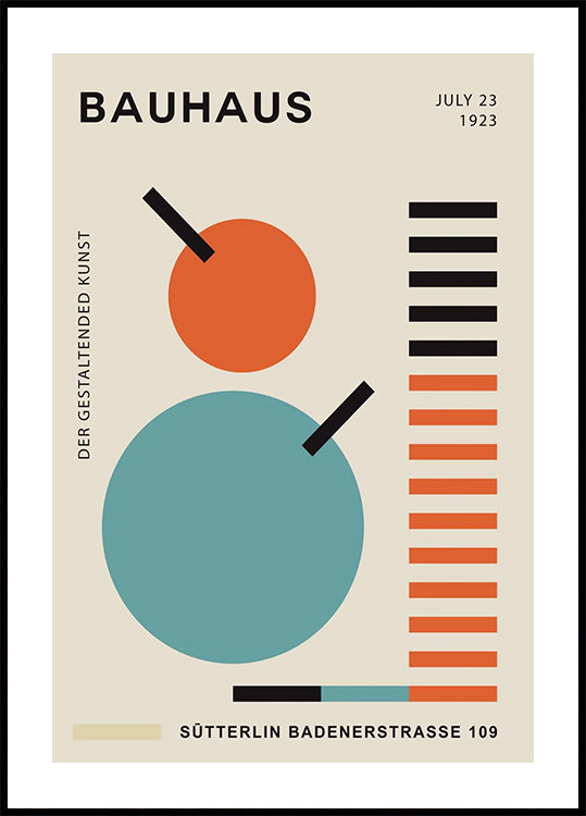 Bauhaus Geometry No.2, modernist Poster