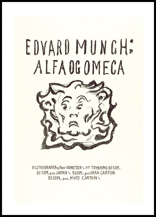 Edvard Munch: Alpha and Omega lithograph Poster