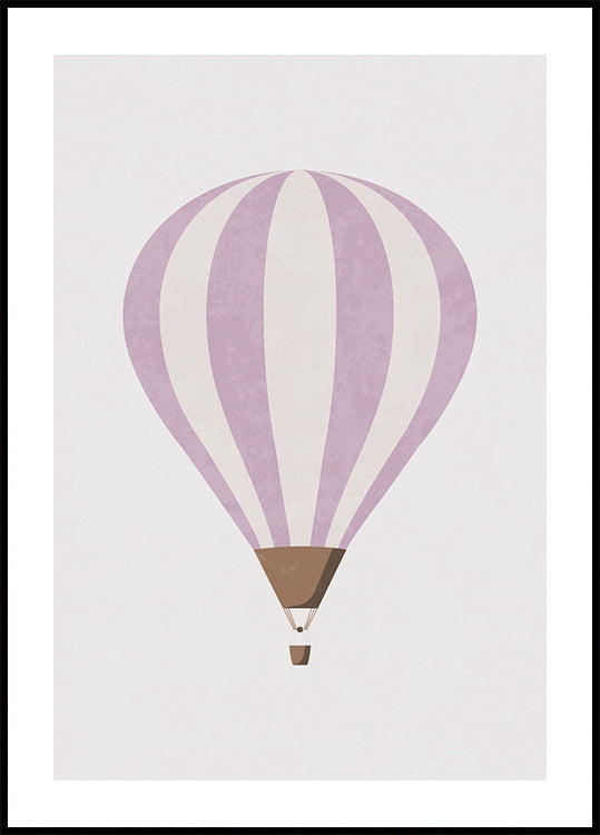 Pink Hot Air Balloon Poster