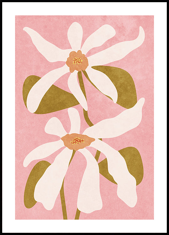 Abstract Flowers I Poster