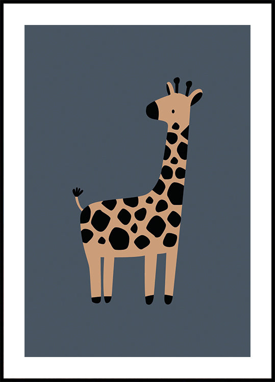 Cute Giraffe Ilustration Poster