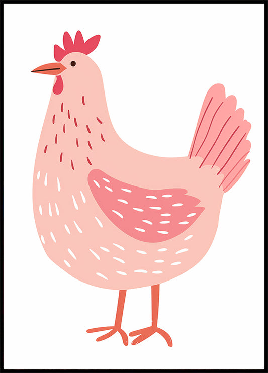 Pink Hen Poster