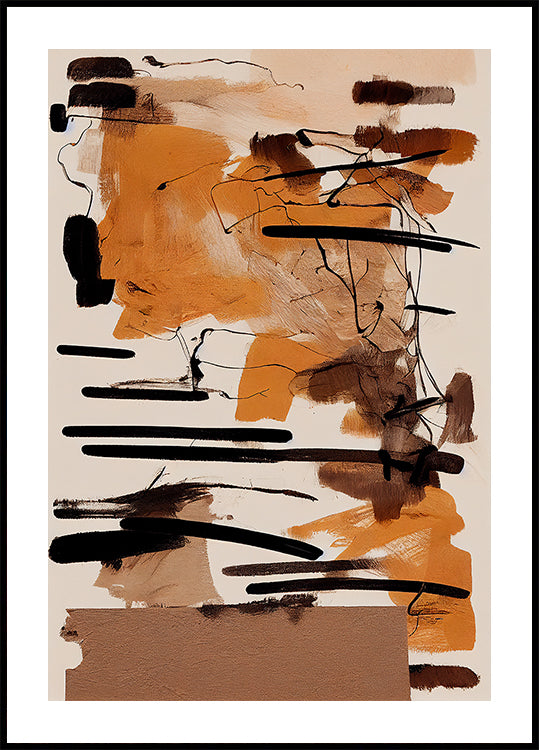 Earthy Strokes Poster