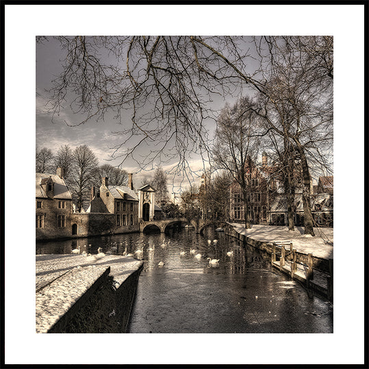 Bruges in Christmas dress Poster