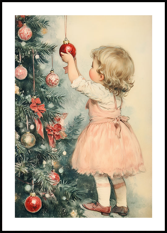 Young Girl At Christmas Eve Poster