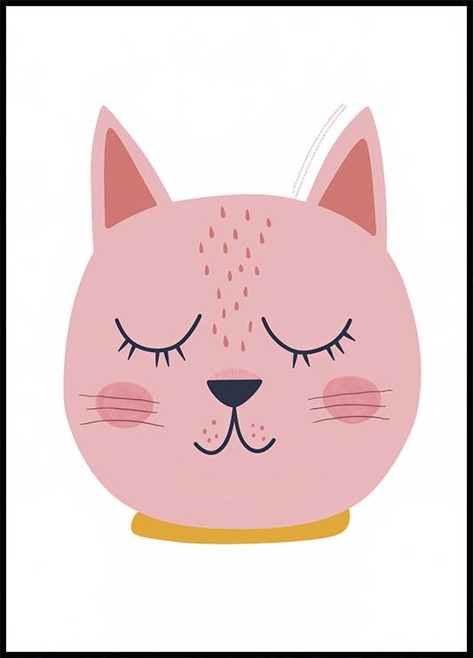 Pink Cat Poster