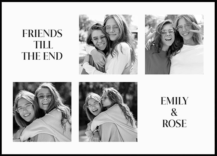 Friends Till The End Personalized Photo Collage Poster