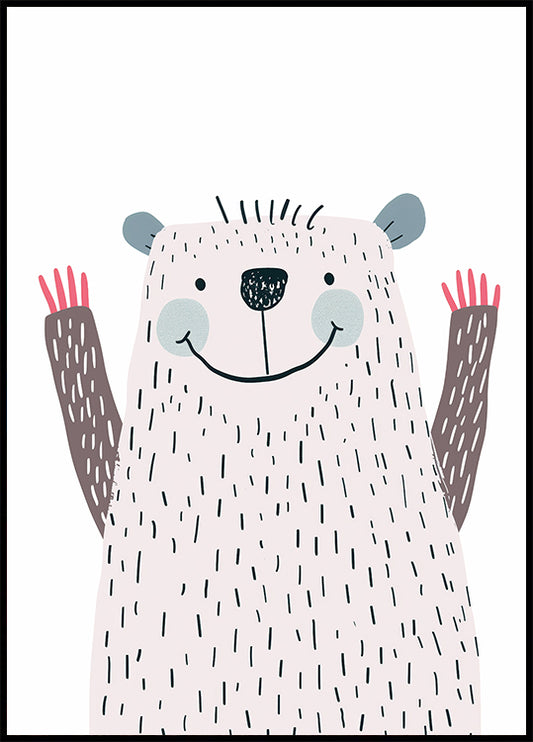 Waving Bear Poster