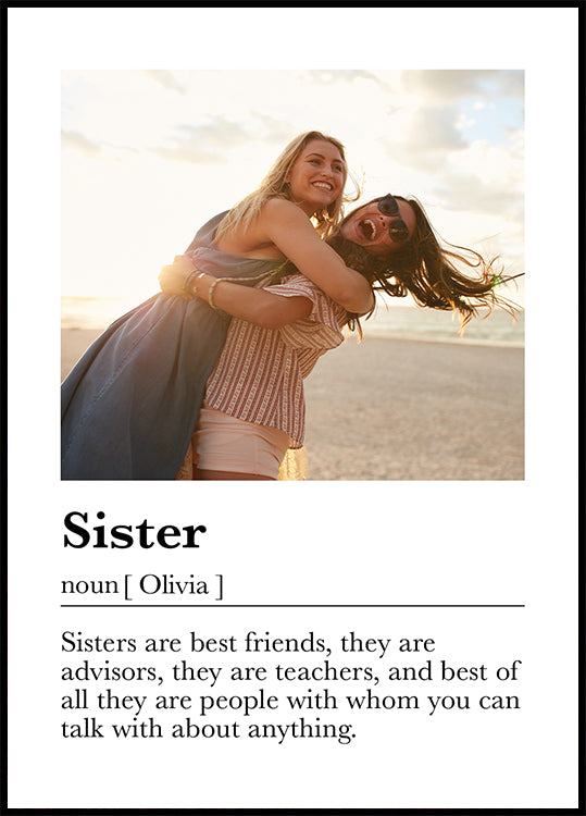 Custom Sister Definition Poster