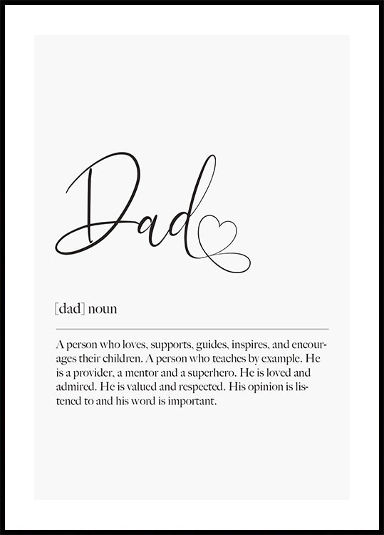 Father Definition Personalized Poster