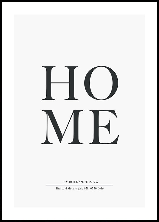 Our Home, Personalized Coordinates Poster