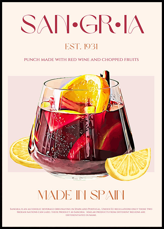 A Glass Filled With Red Wine Poster