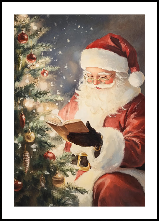 Santa Reading No.2 Poster