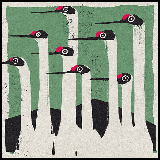 Minimalist Cranes Poster