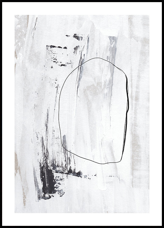 Black Strokes And A Delicate Outline