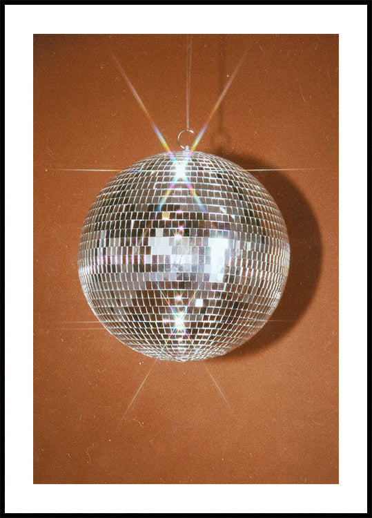 Orange Disco Ball Poster