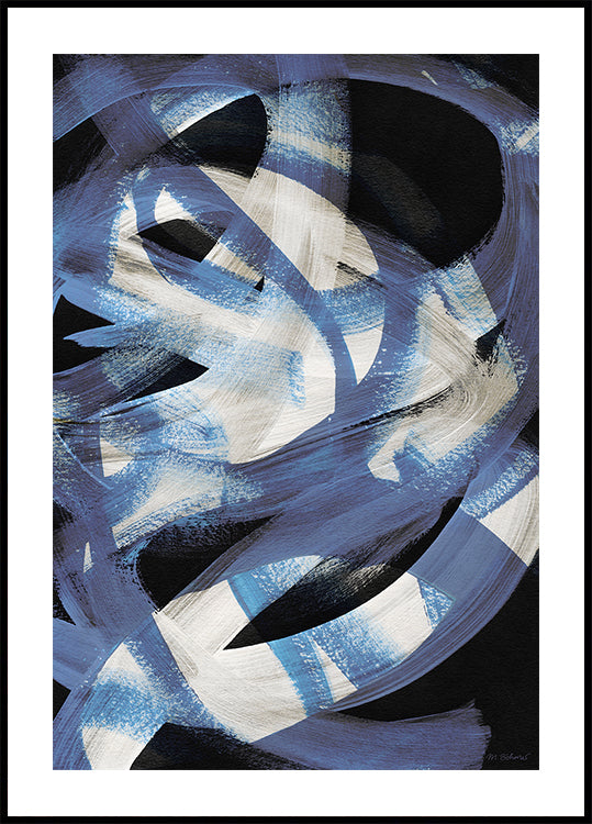 Abstract Brush Strokes 128 Poster
