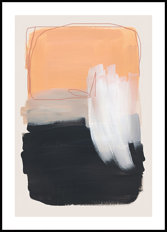 Abstract Brush Strokes 122 Poster