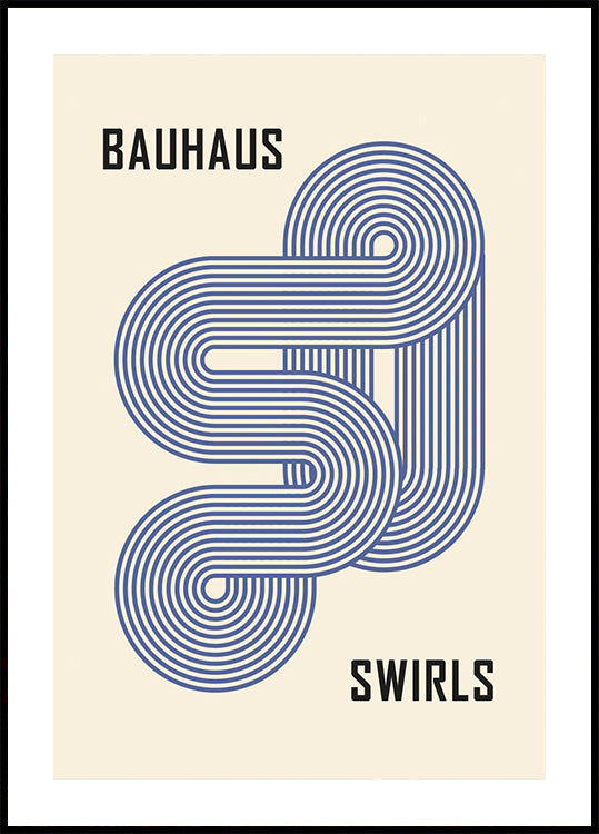 Bauhaus Swirls Poster