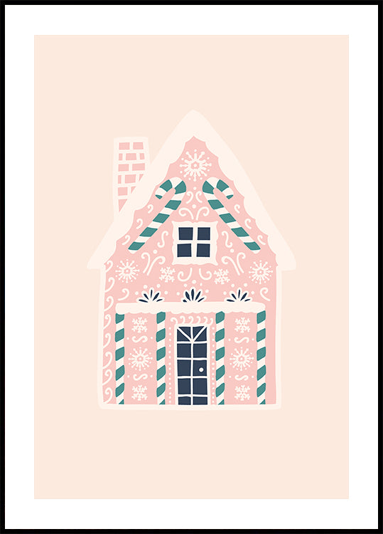 Christmas Gingerbread House Poster