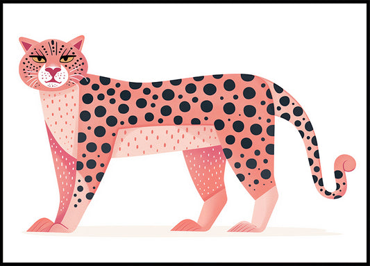 Pink Leopard Poster