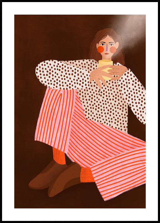 Woman With the Cup of Tea Poster