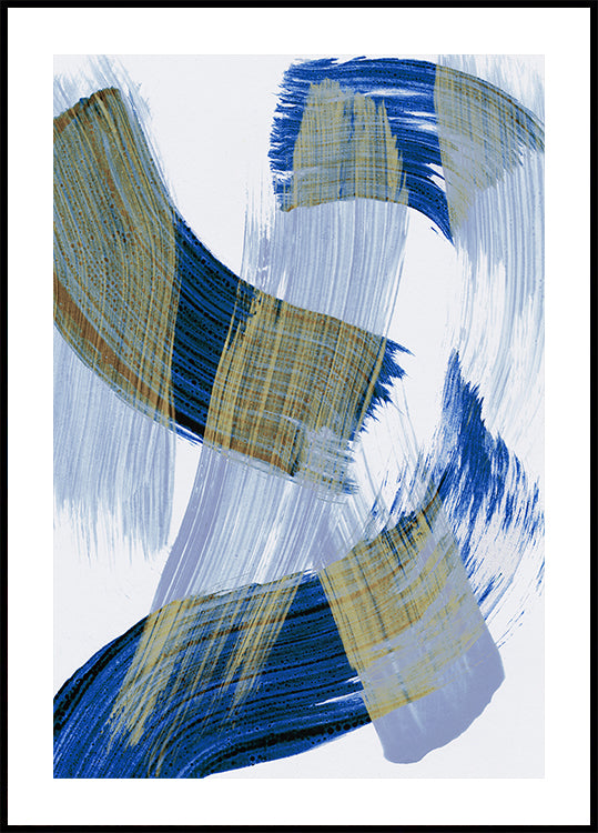 Abstract Brush Strokes 13 Poster