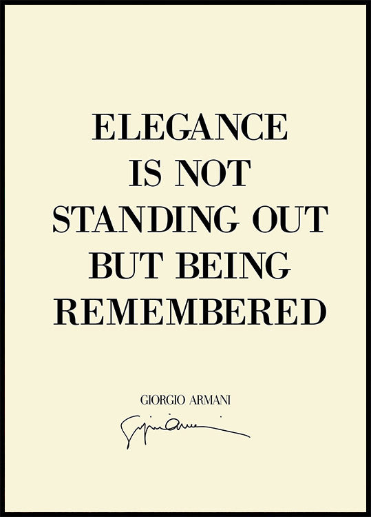 Elegance Quote Poster