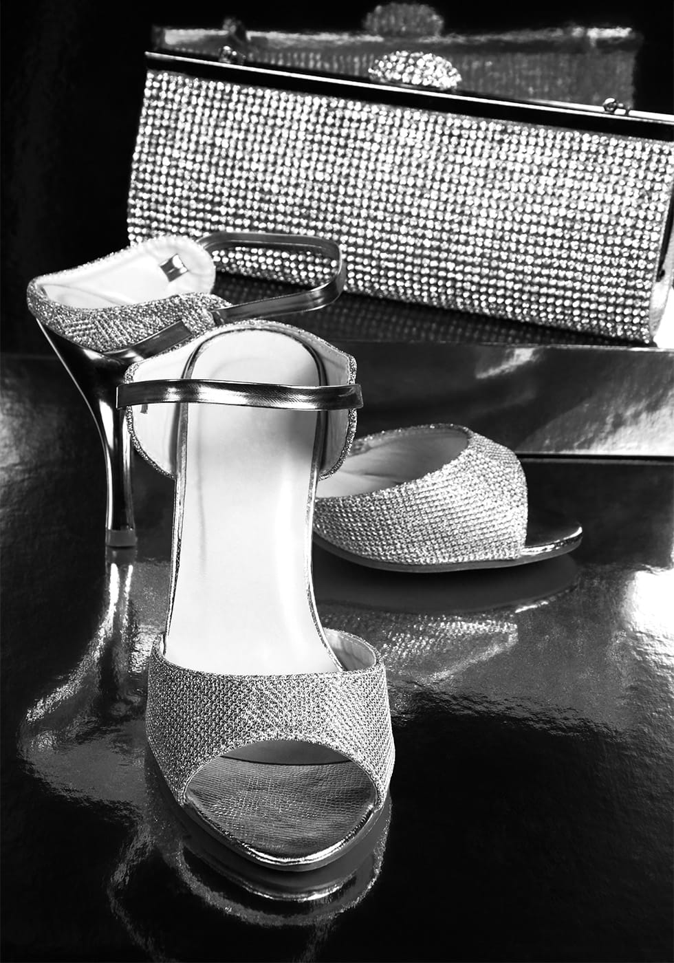 Glamorous Night Accessories B&W Poster
