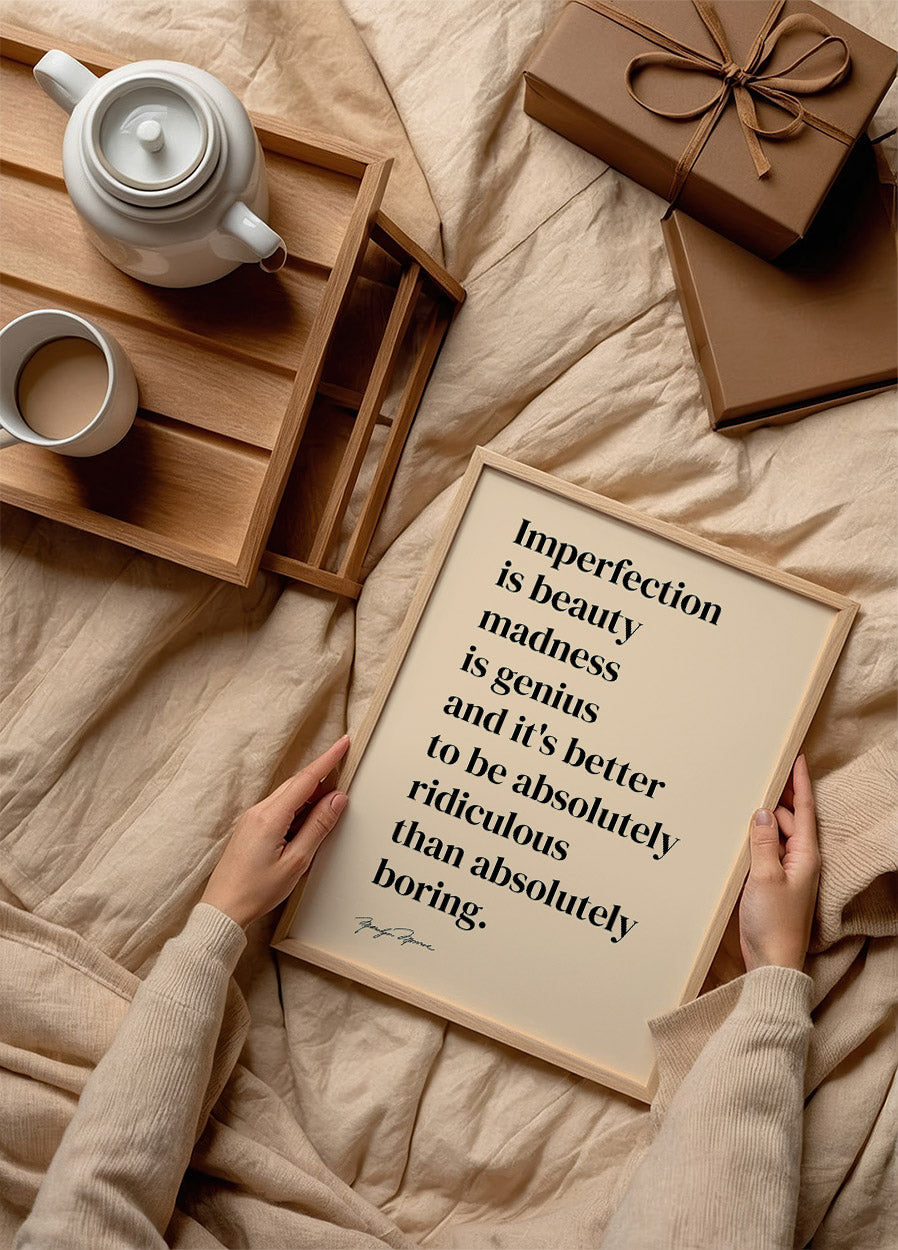 Imperfection Is Beauty Poster